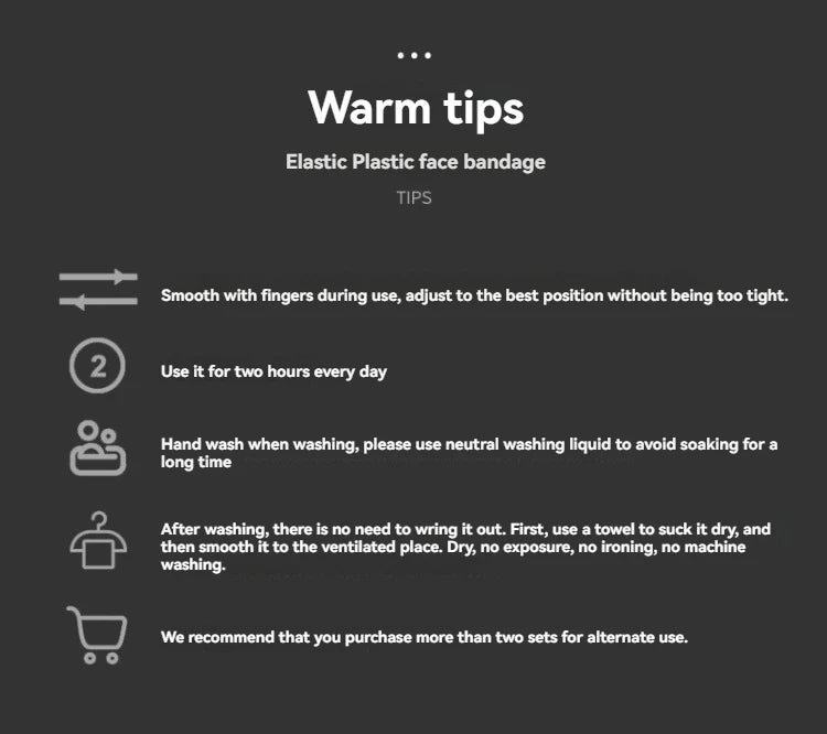 Lift V Face Bandage Tighten Double Chin Face Beauty Face Massager Slimming Face Device Elasticity Face Sculpting Bandage