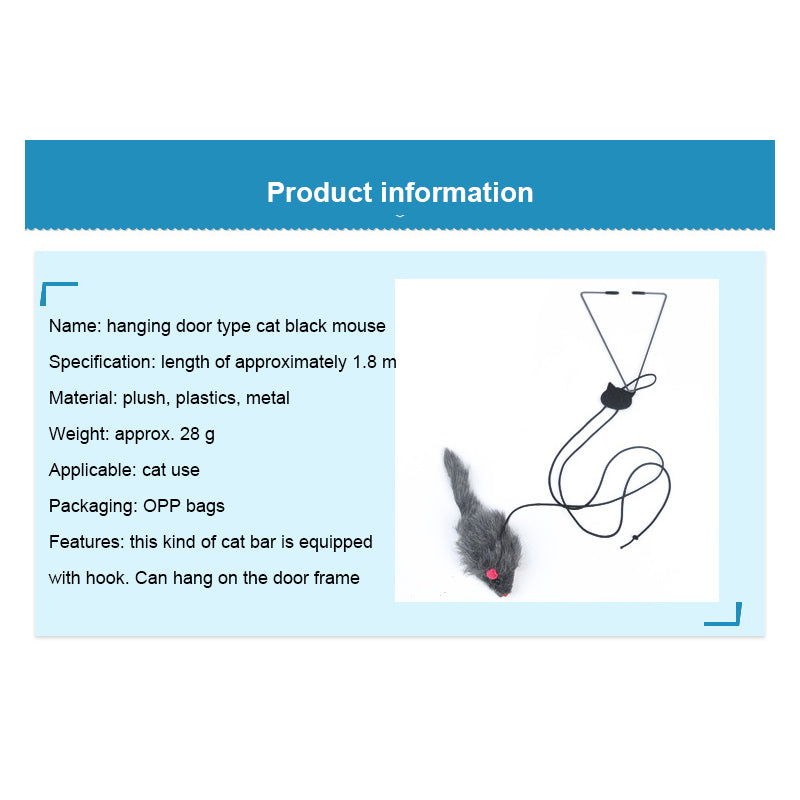 Simulation Mouse Cat Toy Funny Self-hey Hanging Door Retractable Cat Stick Scratch Rope Mouse Cat Interactive Toy Cat Supplies