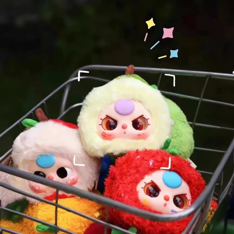 Baby Three Cute Fruit Plush Series Mystery Box Toy Doll Baby Three Guess Bag Stuffed Doll Blind Box Girls Cute Birthday Gifts