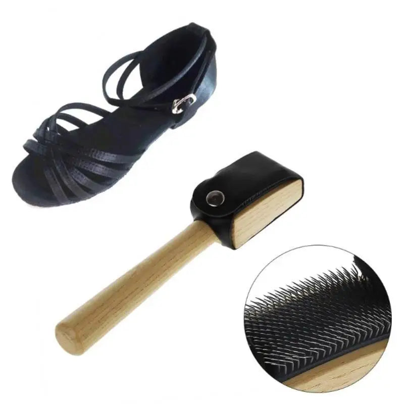 Wood Handle Ballroom Suede Soles Latin Salsa Dance Shoe Cleaning Brushes