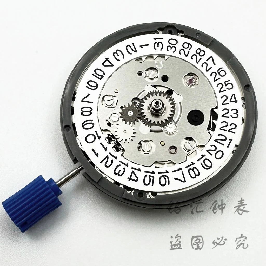 White Calendar 24 Jewels High Accuracy NH34 Mechanical Movement Winding NH34 Automatic Self-winding Stem Set