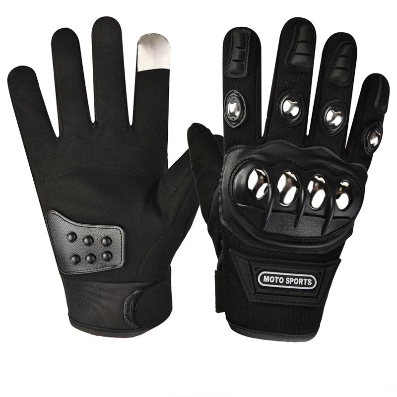 Tactical Gloves Steel Safety Outdoor Cycling Equipment Brass Knuckle Motorcycle Powersports Racing Bicycle Self Defence For Man