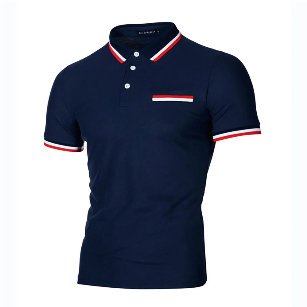 Summer Polos T-shirts Mens Breathable Sport Hiking Shirts Casual Golf Polos T-Shirt Short Sleeve Tops With Pocket Men's Clothing
