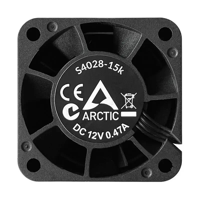 ARCTIC S4028 40x40x28mm Server Fan Double Ball Bearing 6000-15000 RPM 4-Pin 12V DC Black for Computer Hardware Cooling