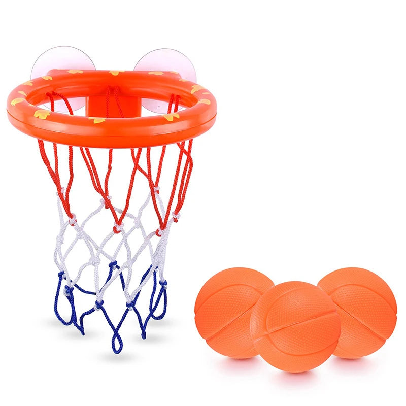 Bathroom Suction Cup Basketball Frame Playing Water Basketball Holder Indoor Mini Shooting Baby Kids Bath Toys