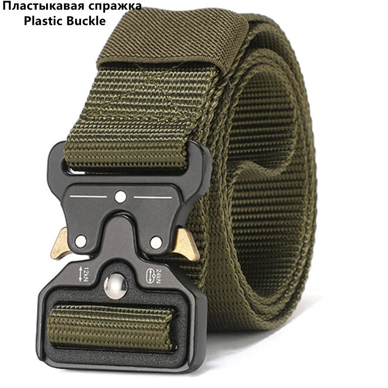 Men Belt Outdoor Hunting Outdoors Belt Multi-Function Buckle Nylon Belt High Quality Canvas Belt