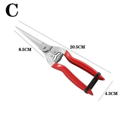 Gardening Hand Pruners - Micro-Tip Pruning Snips & Straight Florist Scissors | Leaf Trimmer Shears for Plant Care