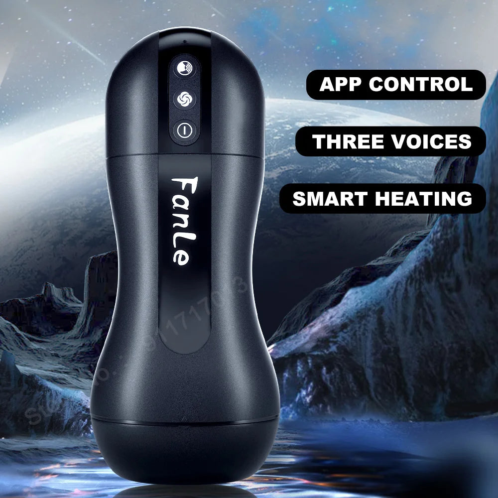 Bluetooth APP Remote Control Automatic Sucking Heated Male Masturbration Cup Blowjob Sex Machine Masturbator Toy Adult for Men