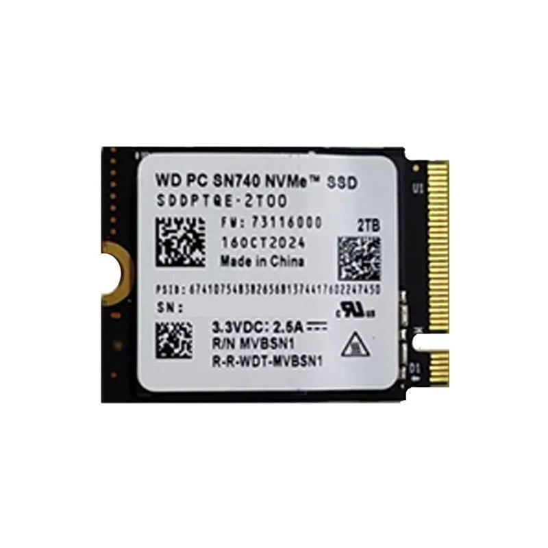 Western Digital SN740 1TB 2TB M.2 2230 Gen4 PCle 4.0 NVMe Solid State Drive for Steam Deck Rog ally Surface ProX Laptop PC