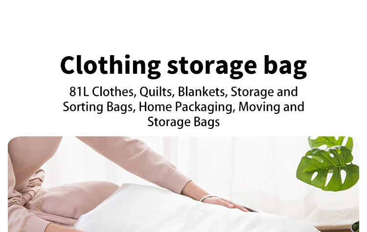 3pcs 6pcs Large Capacity Clothes Storage Bag Organizer With Reinforced Handle For Blanket Comforters Bed Sheets Pillows Toy