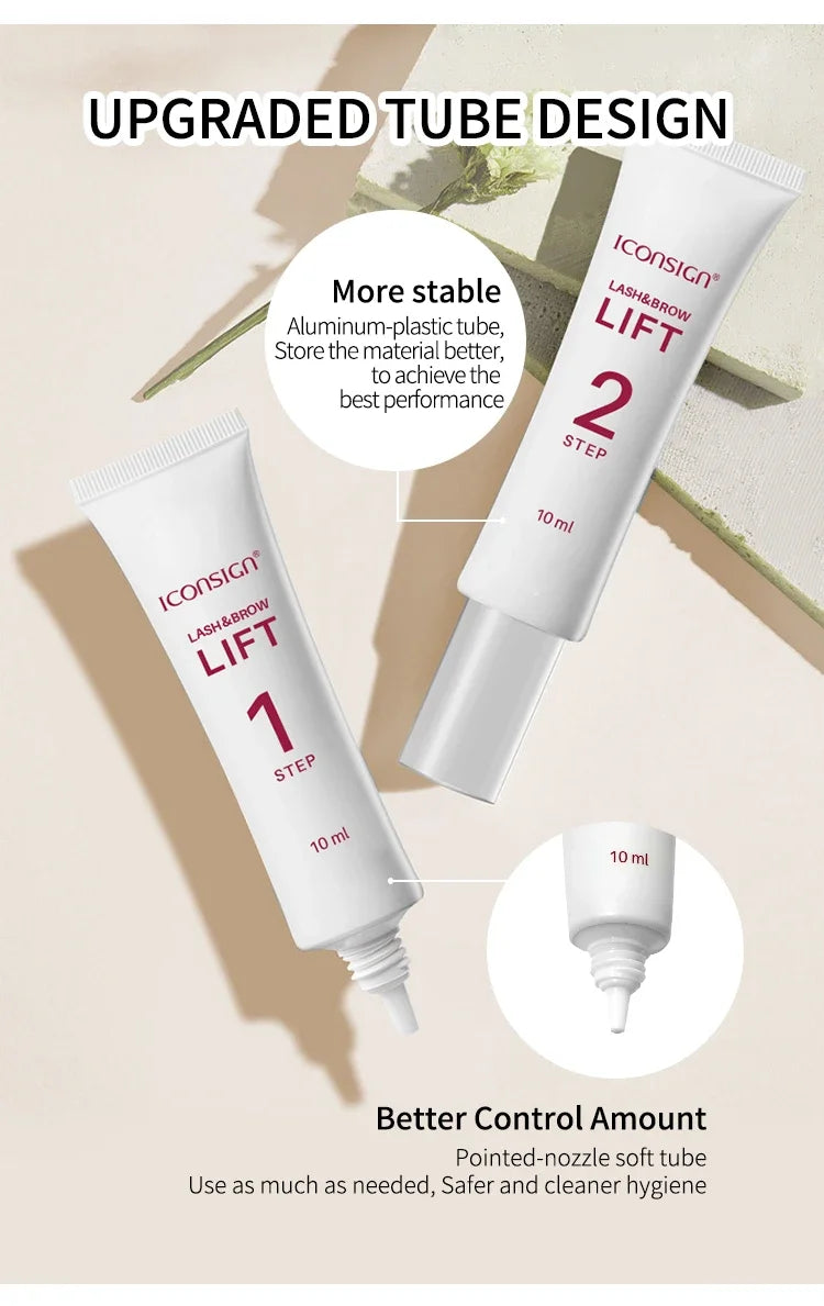 ICONSIGN 10ml Fix Perming Set Lash Eyebrow Lift Perm Fixation Tube Set Lotion 8-12 Minutes Lifting Eyes Makeup Tools