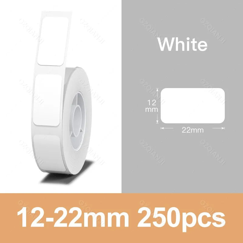 Niimbot D110 D11 Label printer paper Waterproof Anti-Oil Price Label Sticker Transparent Pure Color Label thermal Sticker Paper