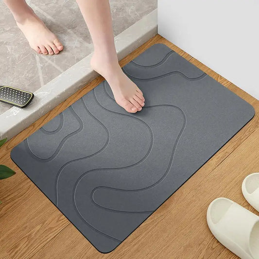Indoor Diatomite Stone Bath Mat Diatom Mud Soft Mat Water Absorption Quick Drying Diatomite Stone Shower Mat Entryway Rugs