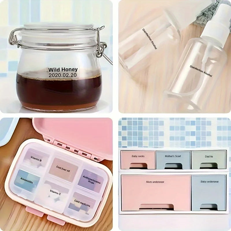 Marklife transparent thermal printing label paper, multifunctional and clear, suitable for home, school, gifts, etc|