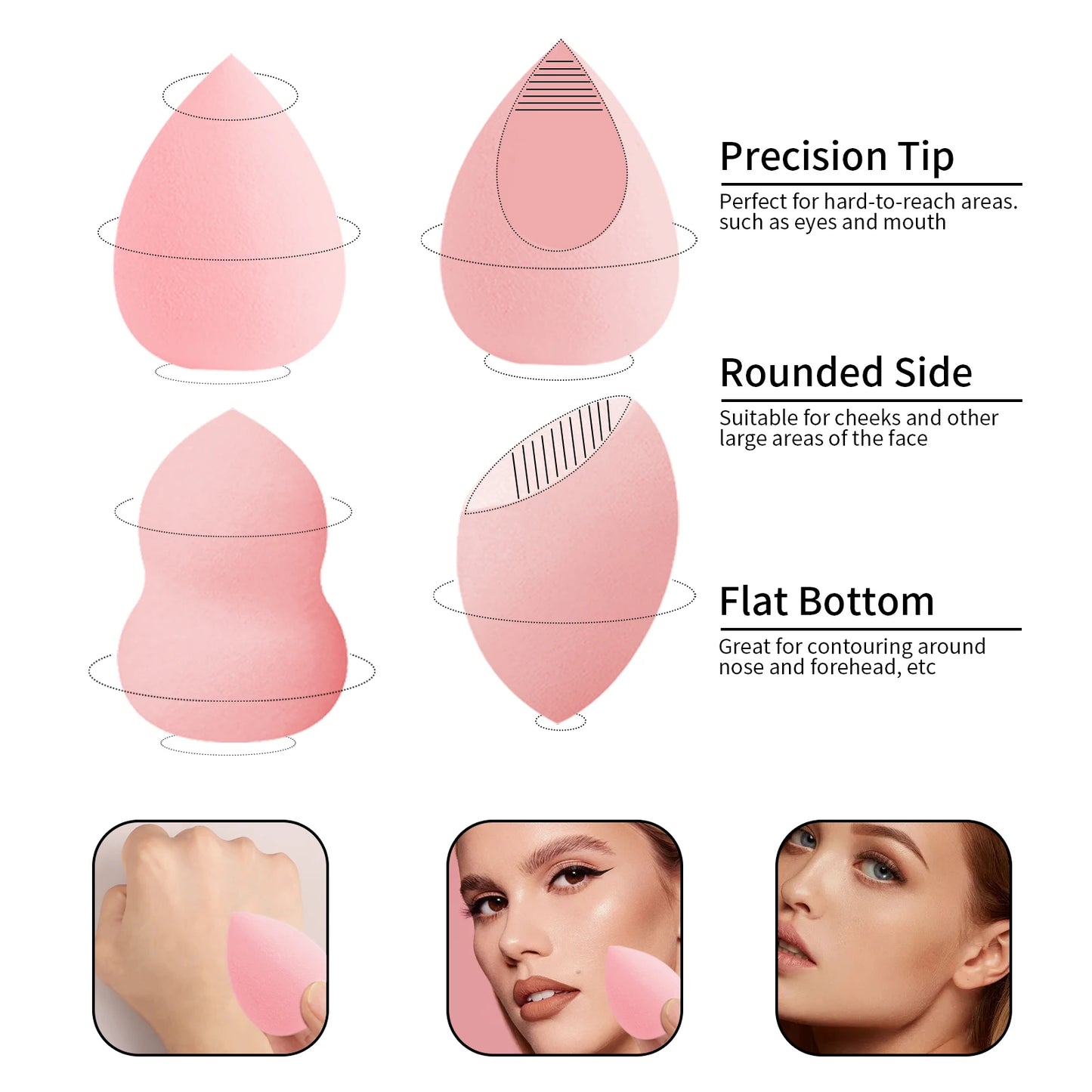 28-piece makeup tool set - 8-piece professional makeup brushes + toiletries set and washing bowl & puff sponge egg combination