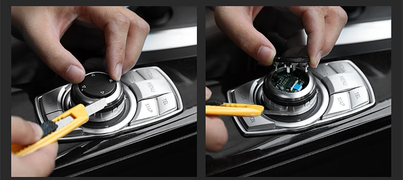Car Styling Multimedia Buttons Cover iDrive Stickers For BMW F20 F25 F30 F10 F07 E60 E90 E92 E70 E71 F01 F02 E84 F48 X1 X3 X5 X6