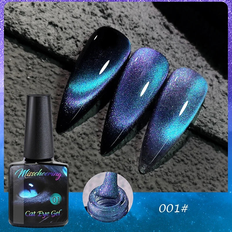 8ml 9D Rainbow Cat Eye Magnetic Nail Gel Phototherapy Adhesive Semi Permanent Nail Art Manicure Soak Off LED UV Gel
