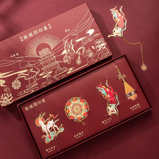 Dunhuang bookmarks, brass metal bookmarks, creative ancient style museum, cultural and creative souvenirs, teacher's day gifts,