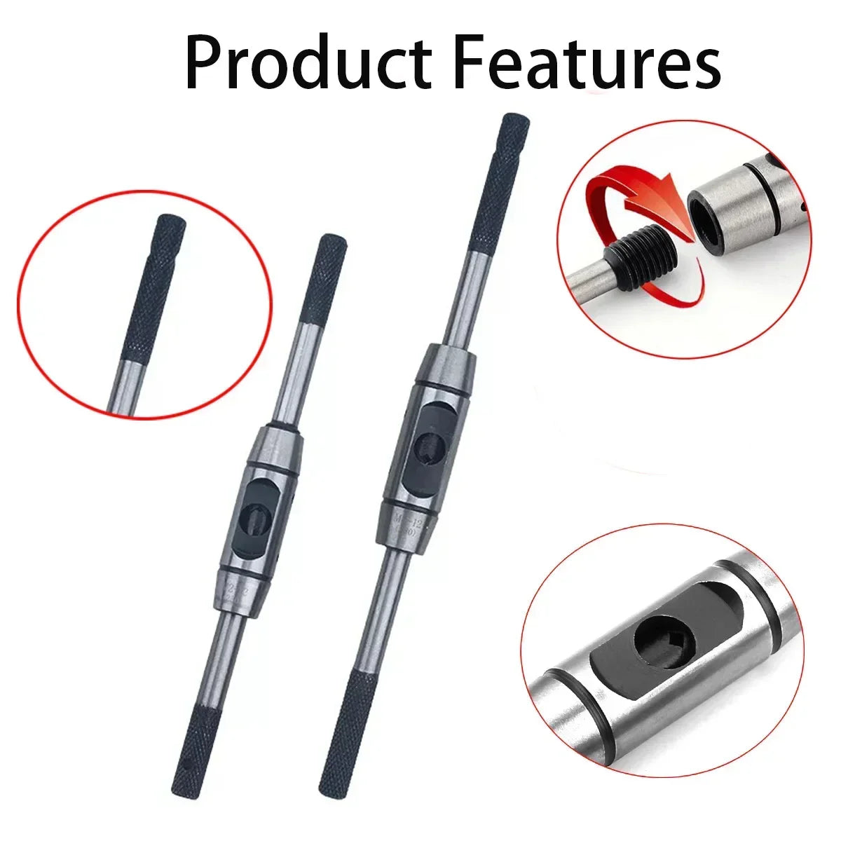 M2-M24 Adjustable Hand Taps Wrench Tools For Mechanic Tapping Winch High Quality Steel Thread Processing Tools CNC Screw Tap