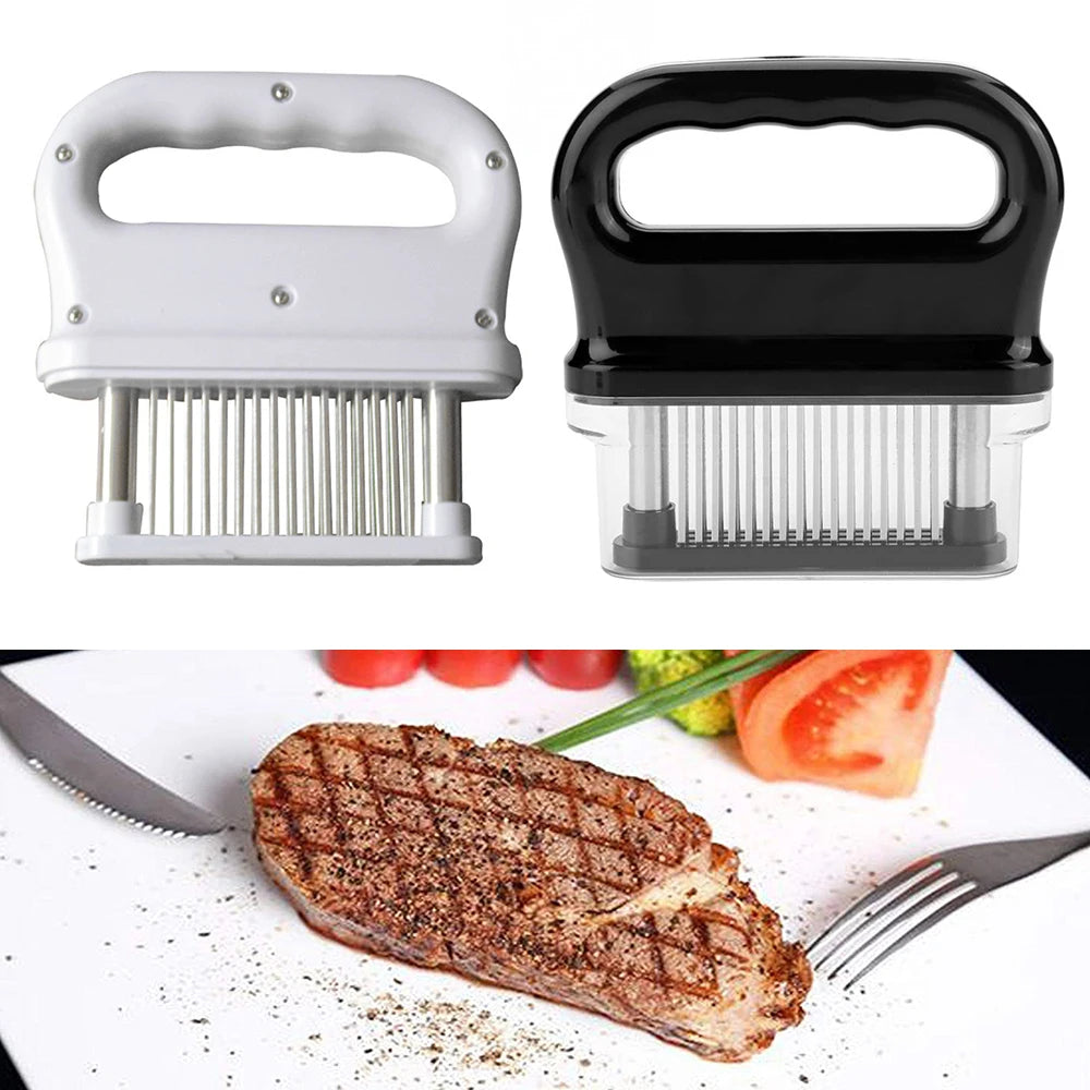 Retractable Stainless Steel Meat Needle Softener Tenderizer 48 Blades Kitchen Cooking Steak Hammer Pounder Tools Meat Beater