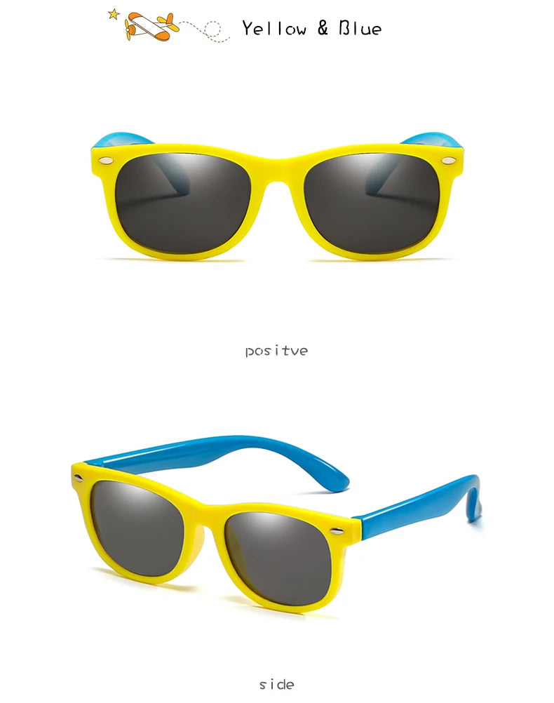 Baby Sunglasses with Glasses Box Boys Girls Outdoor Goggles Sun Glasses AC Lens Safety Glasses and Cases Gift for Kids