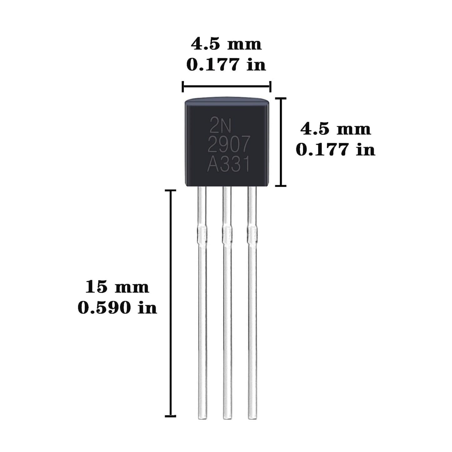 200pcs BJT Transistor Kit 10 Values A1015 BC327 BC337 C1815 S8050 S8850 2N2222 2N2907 PNP NPN Bipolar Power Transi