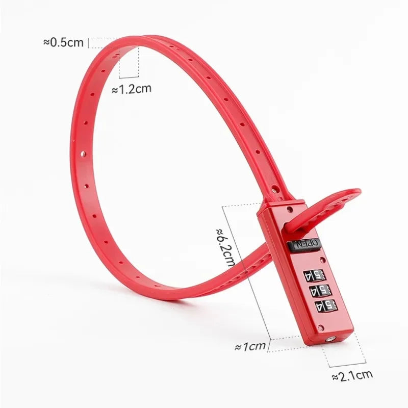 Bike Lock Tie Combination Lock Belt Combination  Alloy Combination Pant Pocket Lock Shoelace