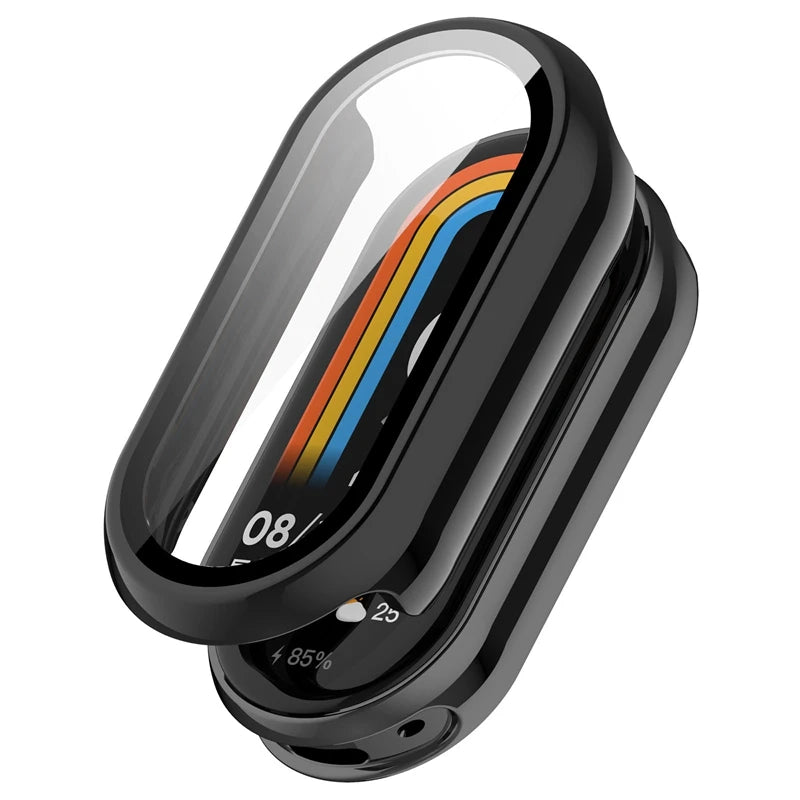 Case+Glass For Xiaomi Mi Band 9 Anti-scratch Protective Cover All-around PC Screen Protector Bumper for Mi Band 9 Cover Shell