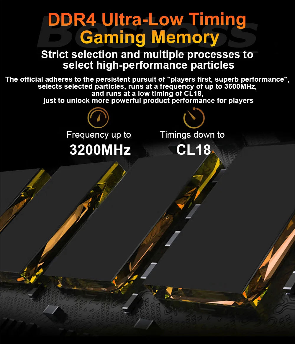 Bestoss Memoria RAM RGB DDR4 8GB 16GB 32GB (2x16GB) Kit 3200 3600MHz 288pin 1.2V DIMM RAM For Desktop