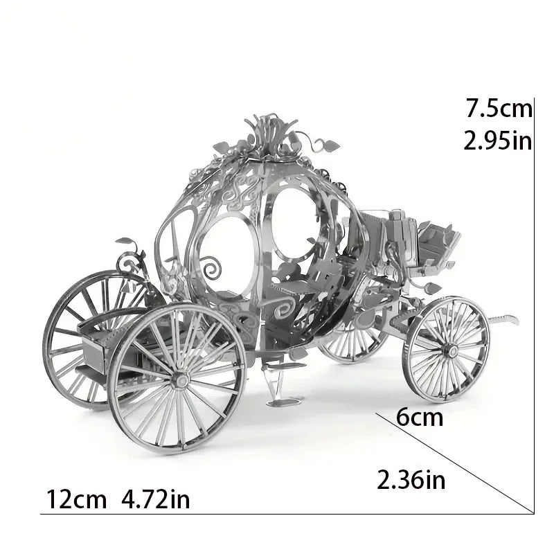 3D Metal Assembly Model World Building Handmade DIY Puzzle Adult Kids Toy Style Gift Fighter Castle Drum Metal Puzzle