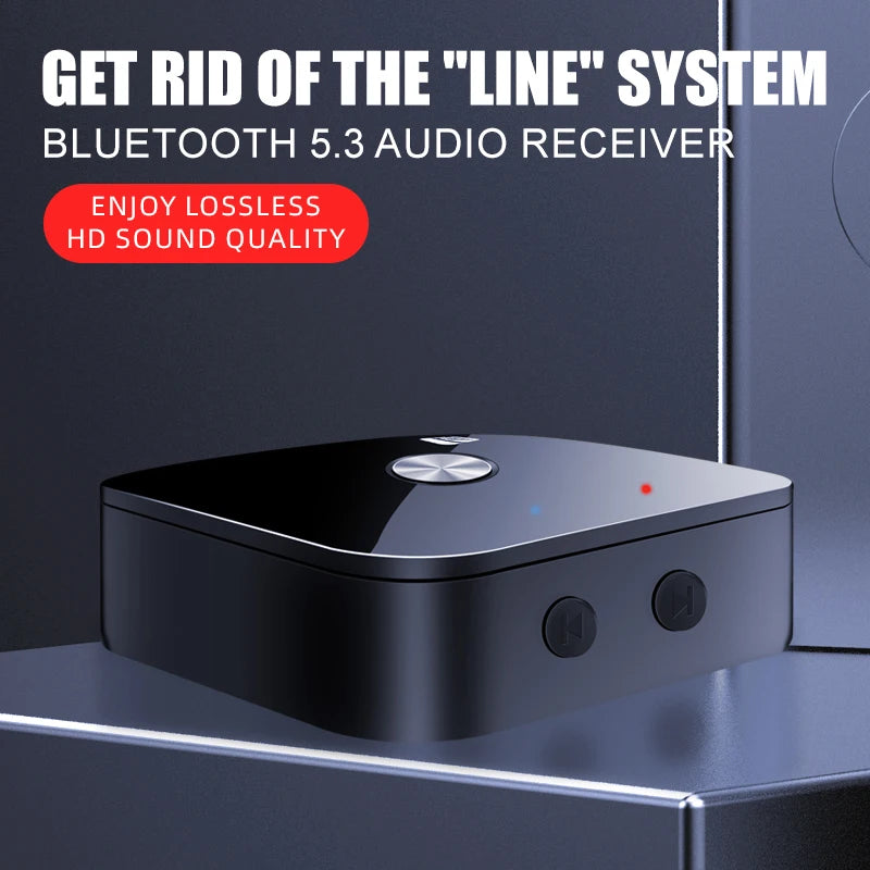Bluetooth5.3 Wireless Adapter USB/RCA/3.5mmAUX Audio Receiver NFC Connection With Remote Control For Car Kit Speakers Headset