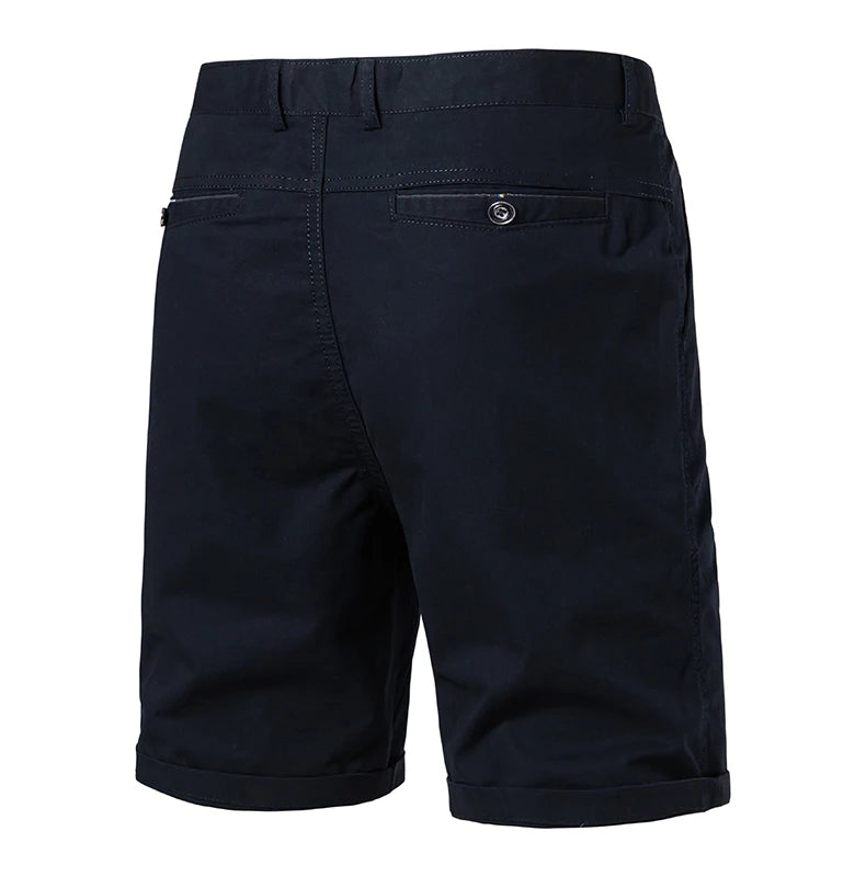 8 Colors Mens Cotton Casual Shorts Summer Business Casual Knee Pants Classic Khaki American Style Streetwear Golf Shorts Beige