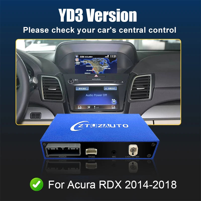 Car Ai Box Wireless Apple Carplay Android Auto For Acura YD3 MDX RDX TLX ILX RLX Honda Odyssey Original Screen Support Mirroring