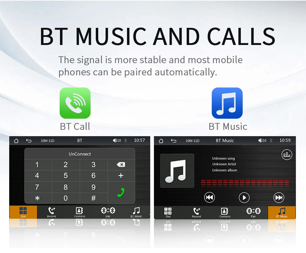 BQCC 7inch Car Radio Multimedia Video Player Wireless Carplay And Wireless Android Auto Touch Screen Sun Visor 5300