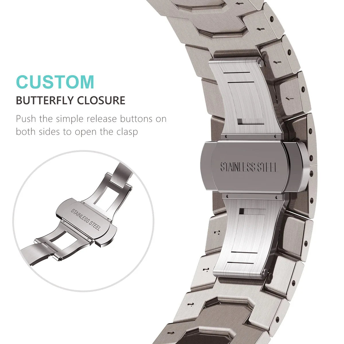 Luxury Stainless Steel Strap Suitable for The Google Pixel Watch 1/2/3 41mm Armor-like Metal Unibody Strap