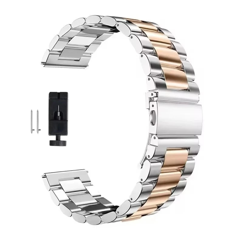 22mm 20mm Metal Band for Samsung Galaxy Watch 7 6 5 4 40mm 44mm 46mm 5Pro 45mm Stainless Steel Strap for Amazfit Bip Huawei GT4.
