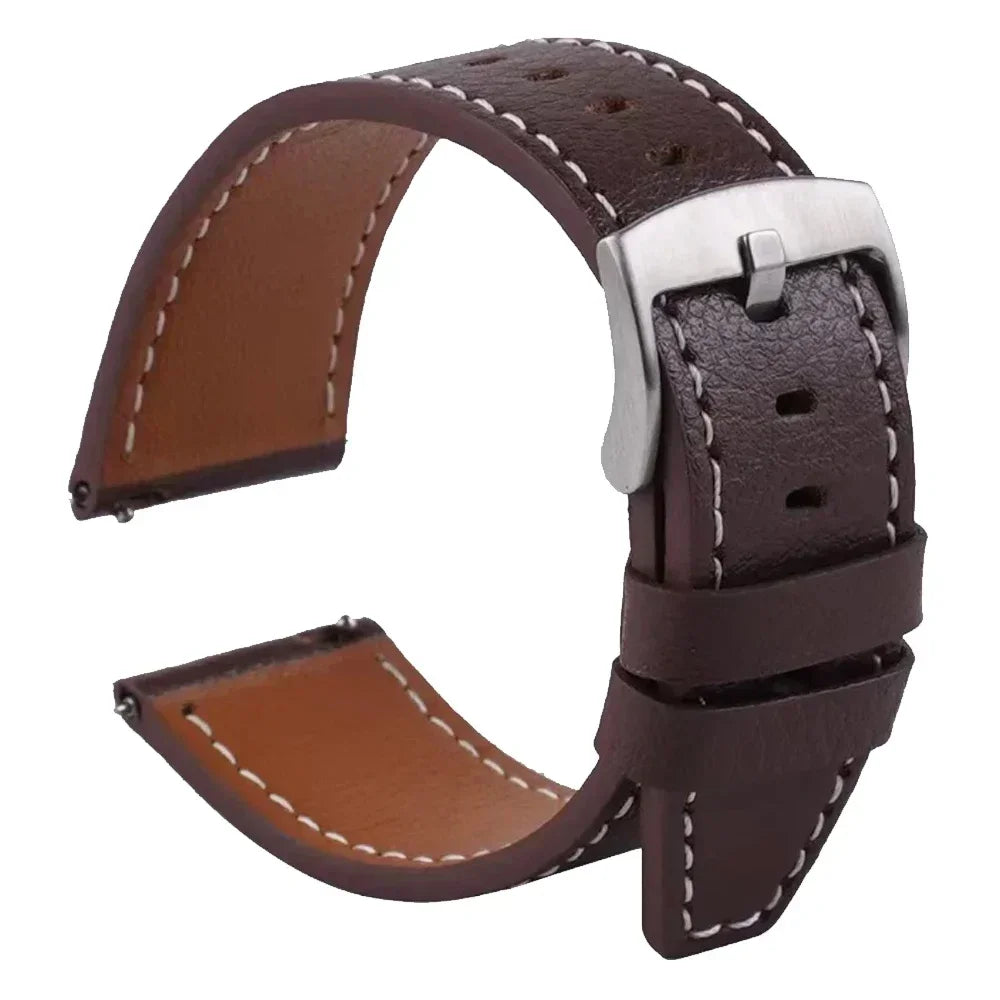 20mm 22mm Strap For Samsung Galaxy watch 7/6/4/5 pro/classic/gear s3/active 2 Soft Leather Wristband for Huawei GT 5 4 3 2 Band