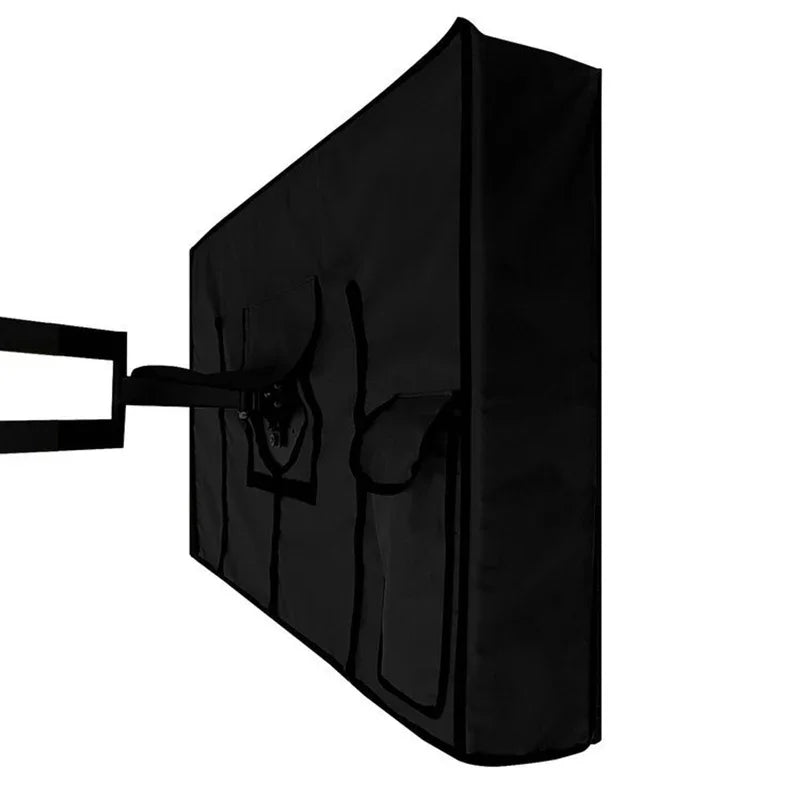 Outdoor TV Screen Dust Cover Black LCD Television Set Water Dust Resistant Protect Bag 24" 38" 42" 48" 52" 65inch
