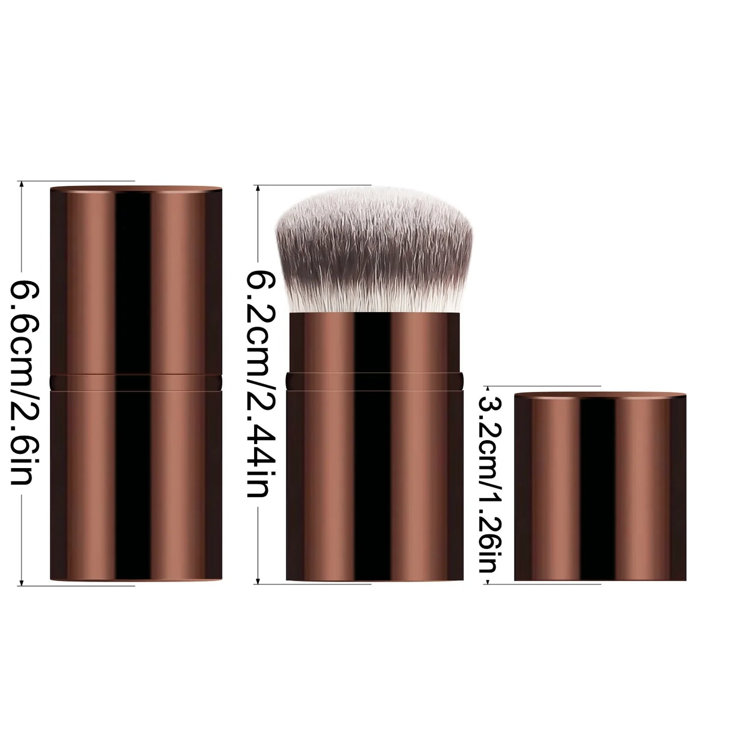 1pcs Retractable Blush Brush Kabuki Foundation Brush Soft Fluffy Powder Contour Makeup Brushes Portable Makeup Tools