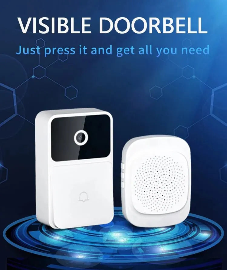 WIFI Video Doorbell Camera Wireless Night Vision Smart Home Security HD Door Bell Two Way Intercom Voice Change For Home