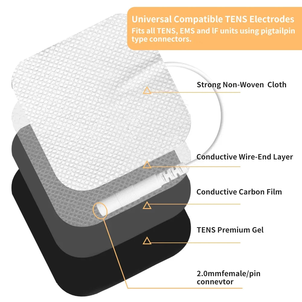 10/20/50PCS Tens Electrode Pads Gel For Acupuncture Physiotherapy Massager Patches Slimming Pulse EMS Muscle Stimulator Sticker