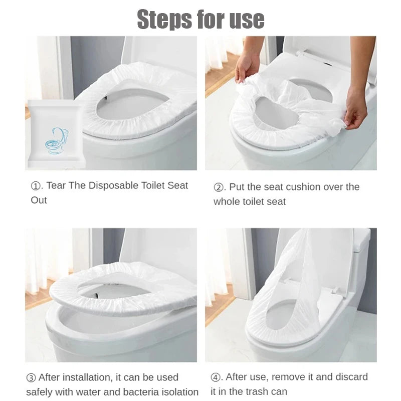 Disposable Toilet Seat Cover Waterproof Non-woven Travel Hotel Bathroom  Protective Cover Independent Packagingr Seat Cushion