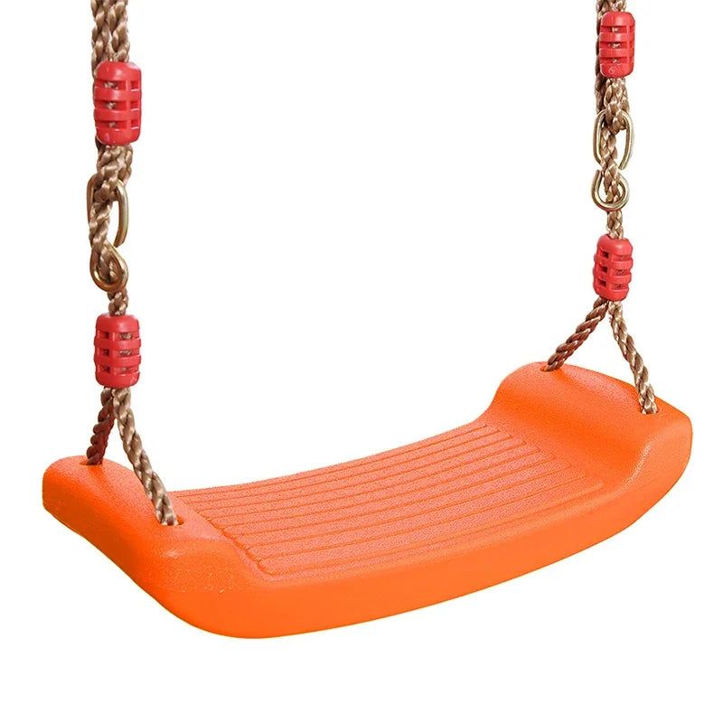 Kids Swing Flying Toy Garden Swing Kids Hanging Seat Toys with Height Adjustable Ropes Indoor Outdoor Toys Rainbow Curved Board
