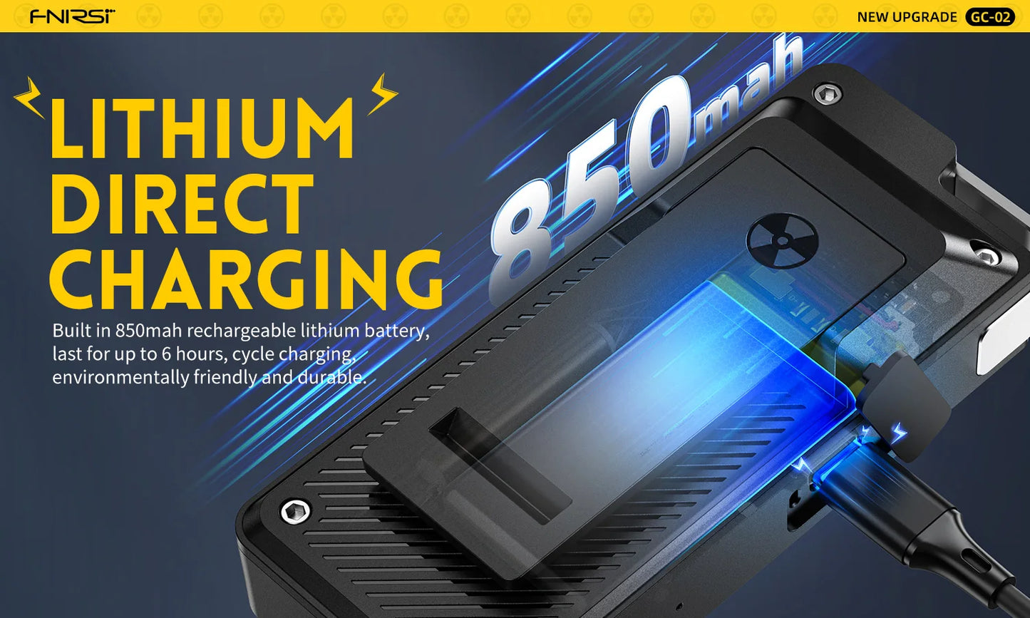 FNIRSI GC-02 Geiger Counter Nuclear Radiation Detector Personal Dosimeter X-ray γ-ray Radioactivity Tester Marble Detector