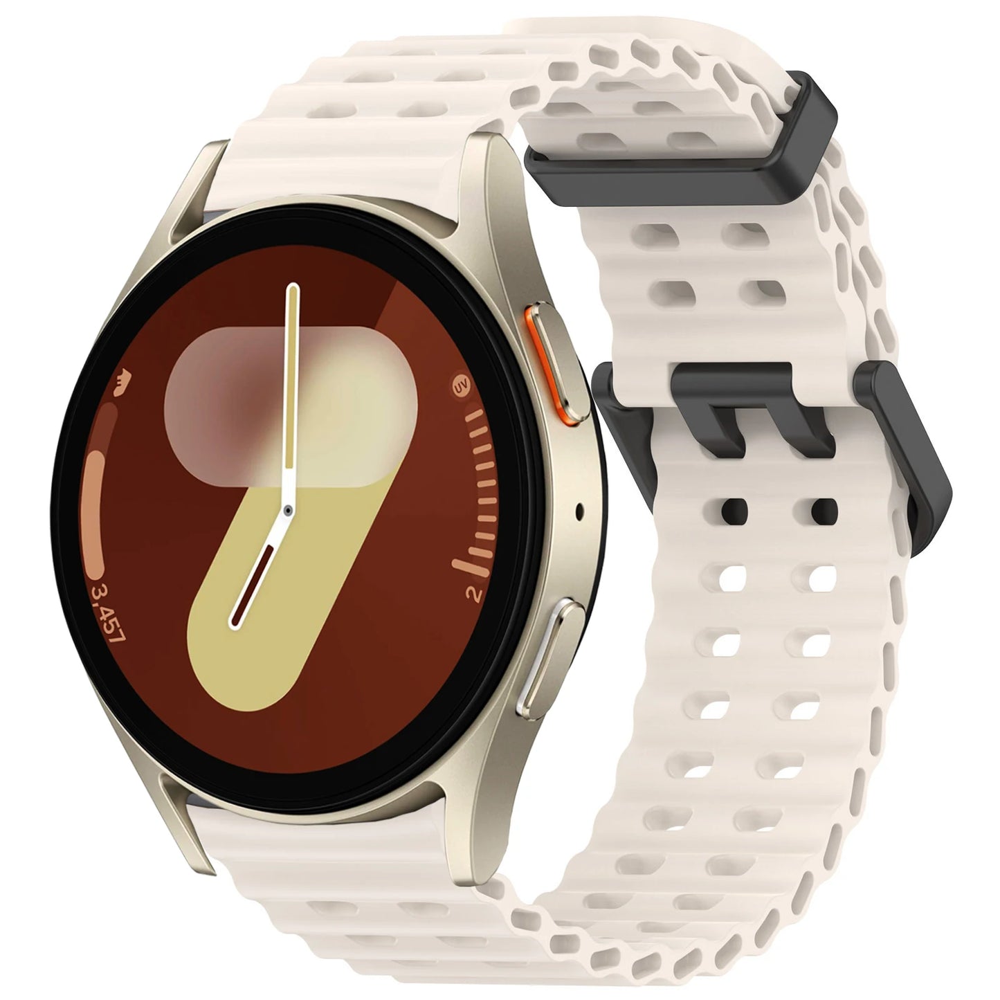 No Gaps Silicone Strap for Samsung Galaxy Watch 7 6 5 4 FE 40mm 44mm/4 6 Classic/5 Pro Sport Bracelet Galaxy Watch 7 Band 44 mm