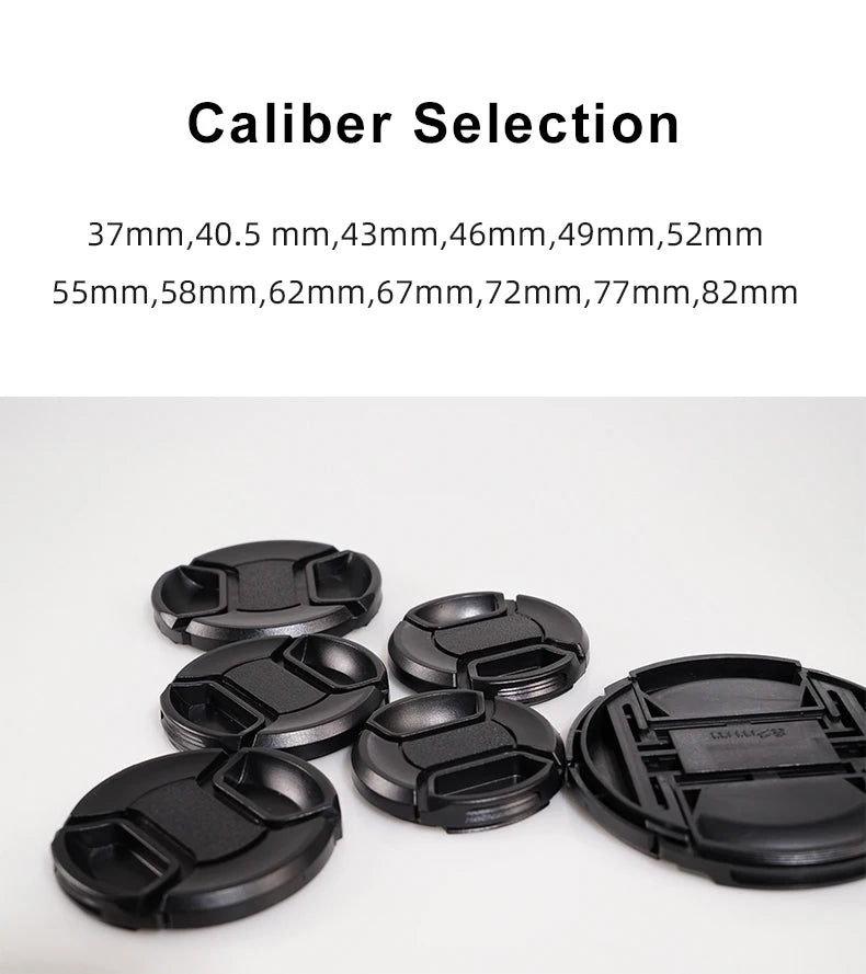 Camera Lens Cap 39mm 40.5mm 43mm 46mm 49mm 52mm 55mm 58mm 62mm 67mm 72mm 77mm 82mm Lens Protector fuji sony Front Lens Cap 1pcs