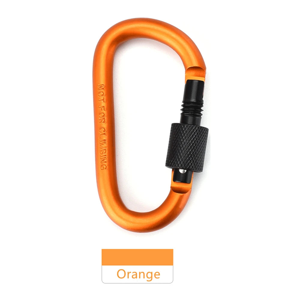 1pcs Aluminum Carabiner D-Ring Key Chain Clip Snap Hook Karabiner Camping Keyring 8 Colors