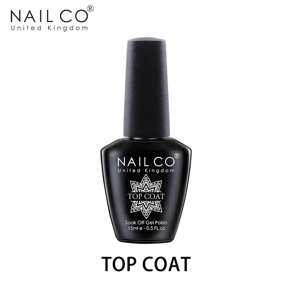NAILCO 15ml Hema Free TPO Free Top Coat And Base Coat Art Design Gel Nail Polish Top Base Coat UV LED Soak Off Gel Nail Varnish