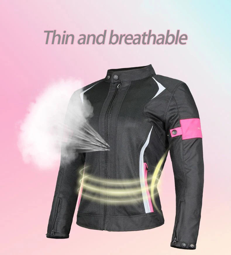 Motorcycle riding wear summer female waterproof motorcycle suit set slim-fit anti-fall four seasons racing clothing