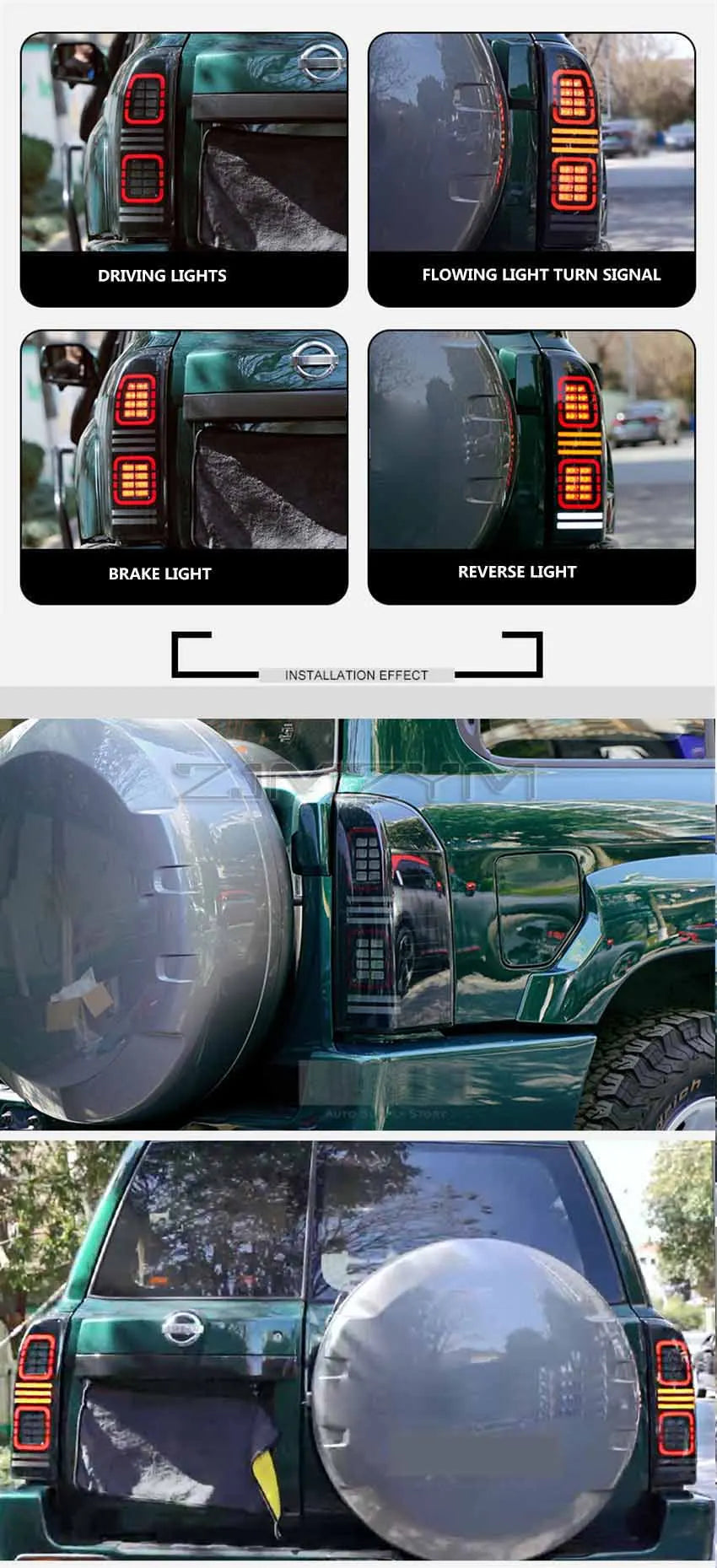 LED Tail Light For Nissan Patrol Y61 2005-2022 Rear Turn Signal Brake Light Auto Parts Dynamic Turn Signal Tail Light Assembly